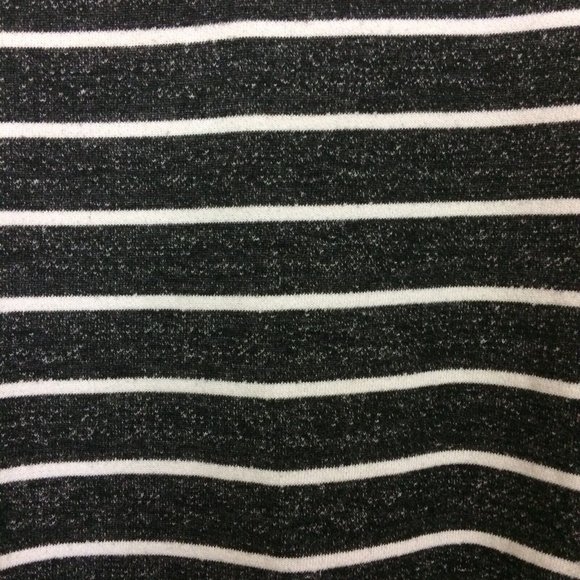 H&M Divided Womens Heathered Gray White Striped 3/4 Cuffed Sleeve Shirt XS Top - Picture 2 of 7